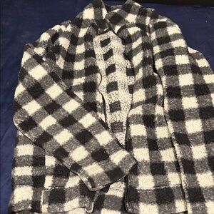 Croft & Barrow Black and White Plaid Jacket